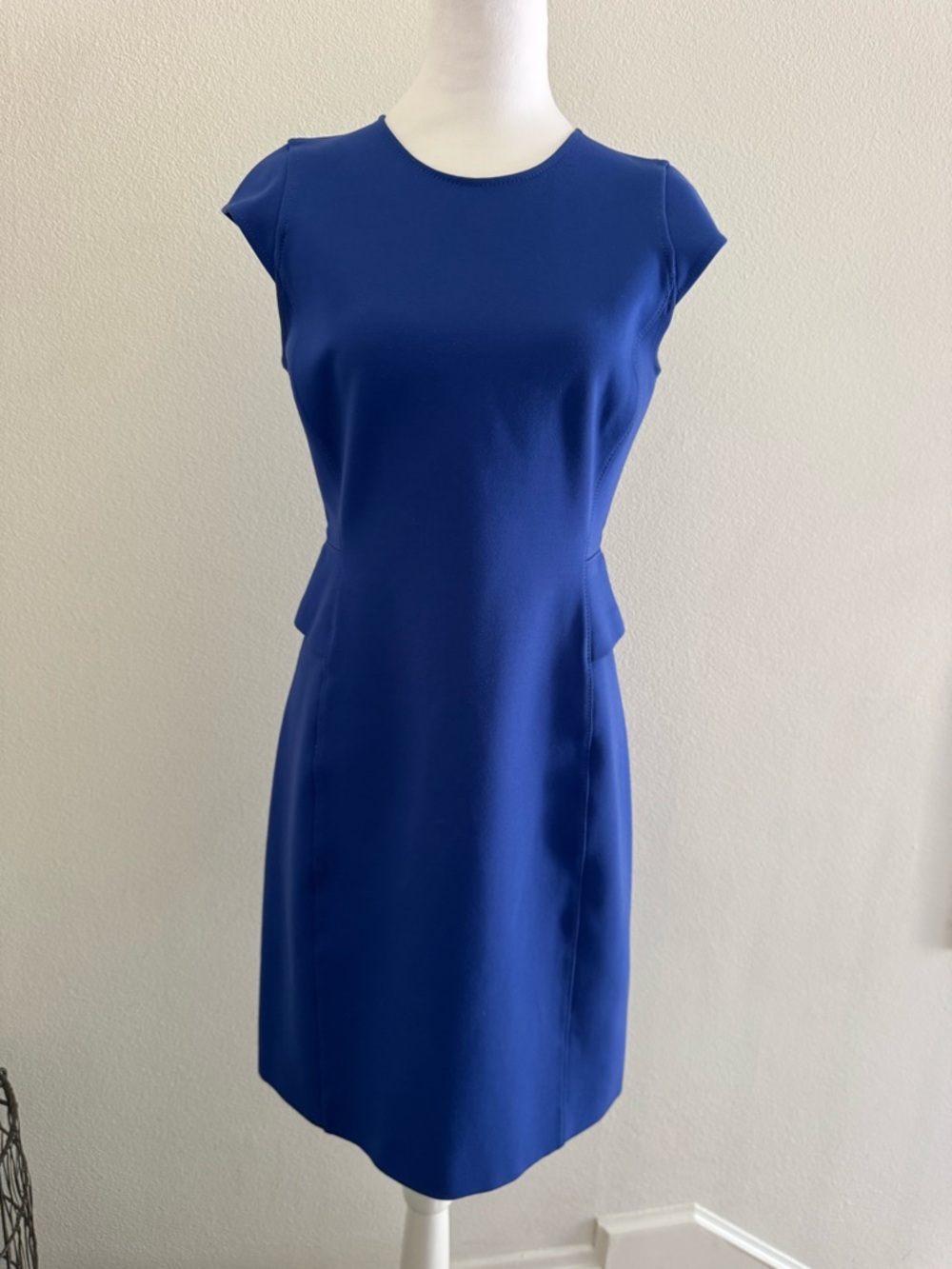 J. Crew Cobalt Blue Cap-Sleeve Sheath Dress